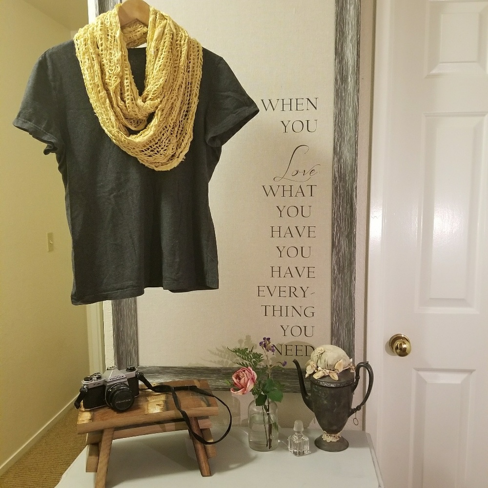 Yellow Infinity Scarf ~ Worn Once.